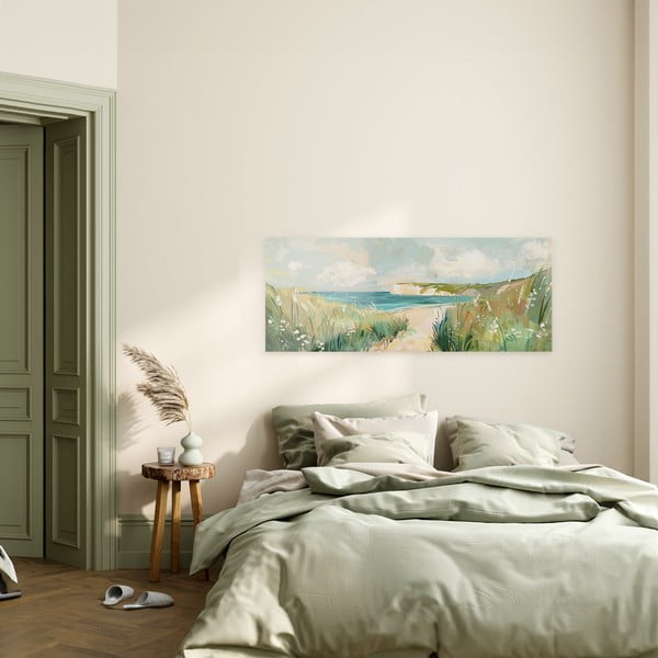 Dipinto 60x150 cm Gouache Sea – Styler-image-1