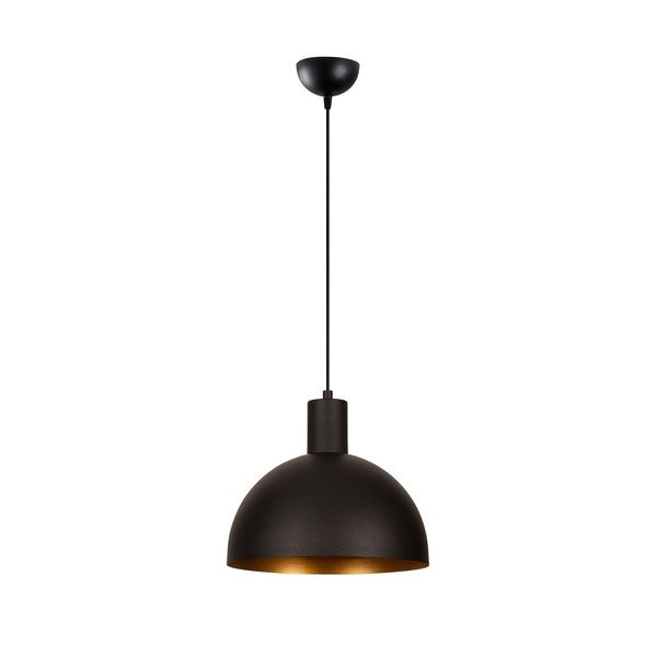 Lampadario nero/dorato con paralume in metallo ø 30 cm Bakh – Opviq lights-image-2