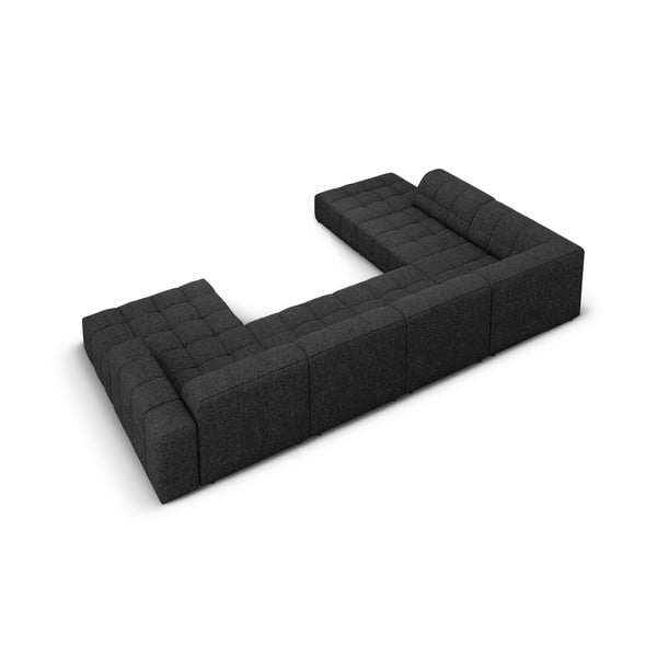 Divano angolare antracite (angolo sinistro/"U") Chicago - Cosmopolitan Design-image-4