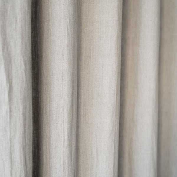 Tenda di lino beige con passanti Night Time, 275 x 140 cm Natural - Linen Tales-image-1