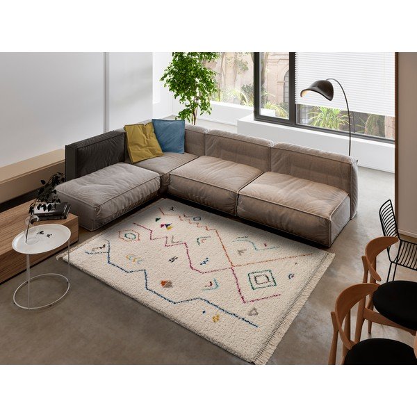 Tappeto Yveline bianco e crema, 120 x 170 cm Yveline Blanco - Universal-image-1