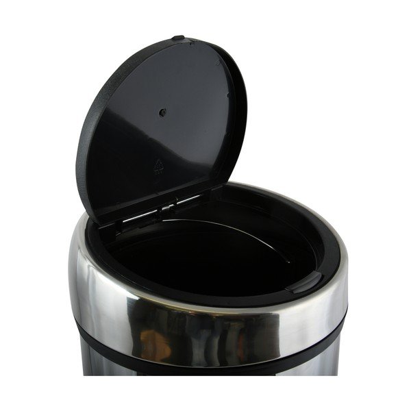 Cestino per la spazzatura color argento lucido in acciaio touch 30 l – MSV-image-3