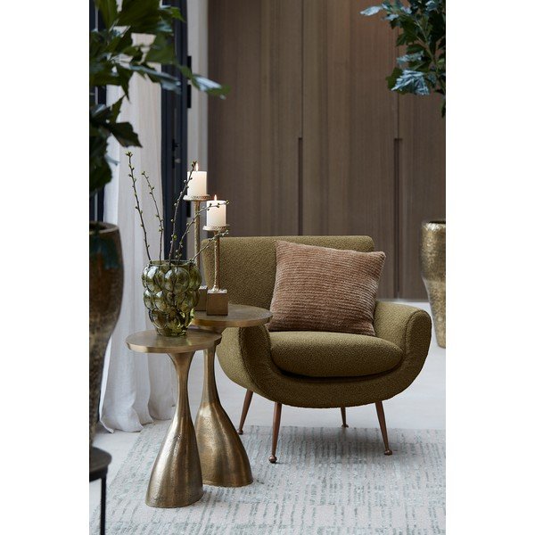 Tavolo rotondo in metallo 33x40 cm Macau - Light & Living-image-1