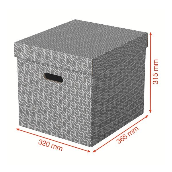 Set di 3 scatole portaoggetti grigie , 32 x 36,5 cm - Esselte Home-image-2