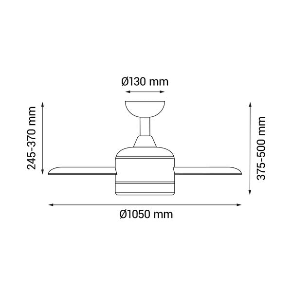 Plafoniera con timer e ventilatore in colore naturale chiaro ø 13 cm Achilia - SULION-image-4