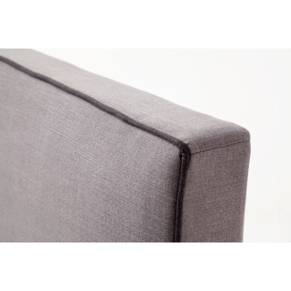 Letto matrimoniale imbottito grigio rete non inclusa 180x200 cm Milan – Meise Möbel-image-1