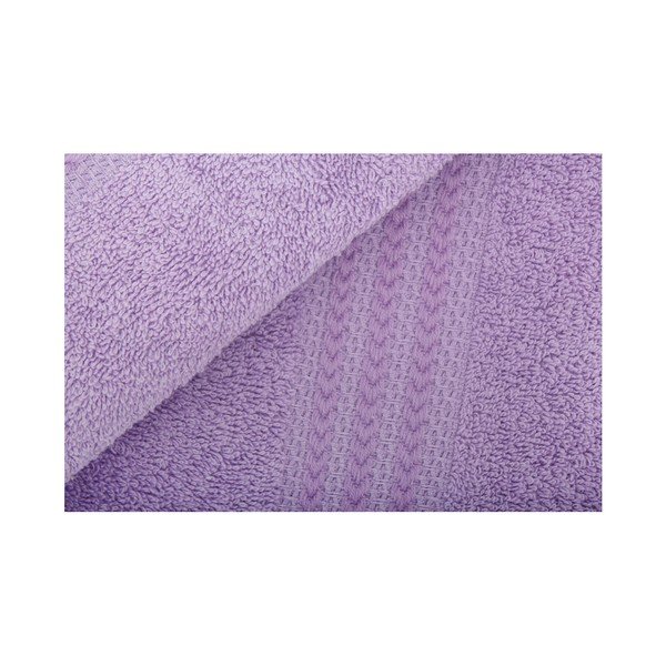 Set di 3 asciugamani e telo da bagno in cotone viola Rainbow - Foutastic-image-1
