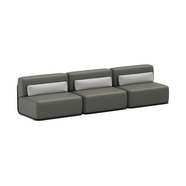 Divano modulare da giardino grigio scuro 306 cm Straw - Sit Sit-image-2