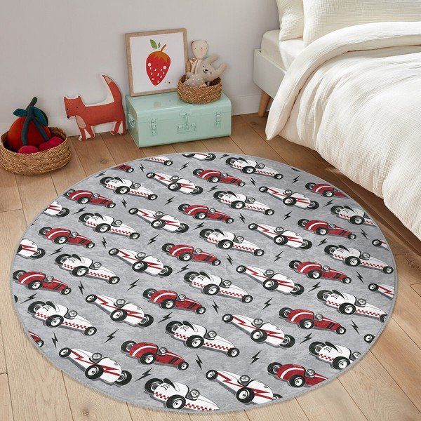 Tappeto grigio per bambini ø 120 cm Comfort - Mila Home-image-1