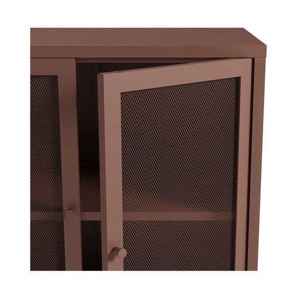 Cassettiera burgundy in metallo 121x90x40 cm Fayna – Marckeric-image-4