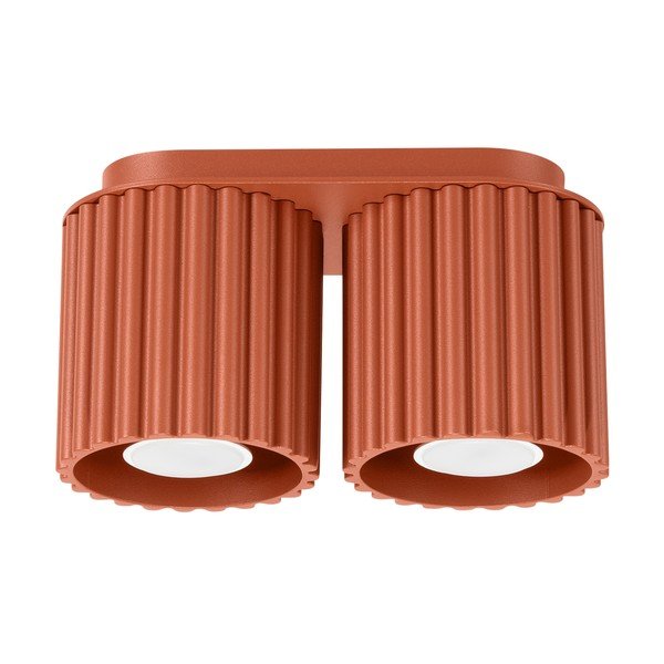 Faretto color terracotta in metallo 10x21 cm Zora – Sollux