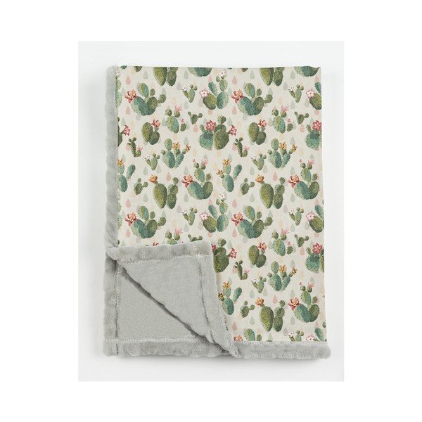 Coperta in microfibra, 130 x 170 cm Cactus Pattern - Really Nice Things
