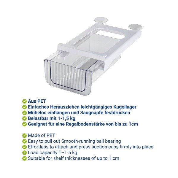 Organizer per il frigorifero in plastica 27x16 cm Kira – Wenko-image-2