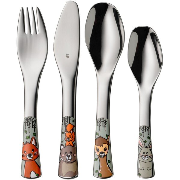Posate per bambini argentata in acciaio inox 4 pz Forest Friends – WMF