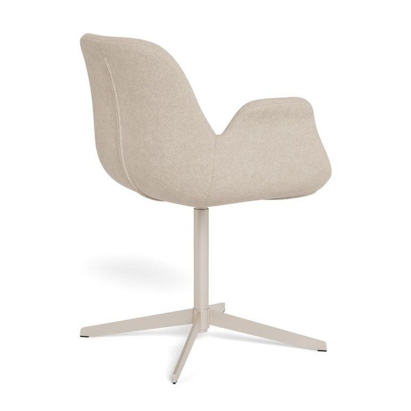 Sedia da ufficio beige imbottito Beth – Actona-image-4
