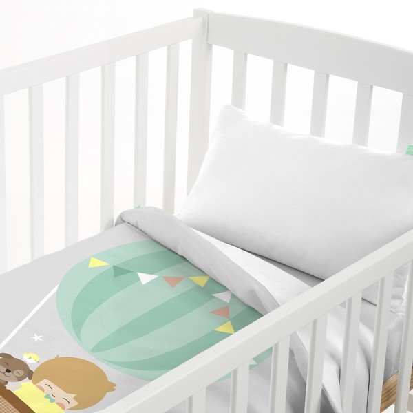 Biancheria da letto per bambini in puro cotone , 120 x 100 cm Air Balloon - Happynois-image-1