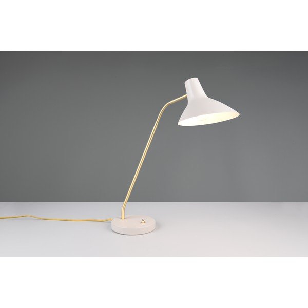 Lampada da tavolo dorata/avorio con struttura flessibile (altezza totale 54 cm) Traveller – Trio-image-3