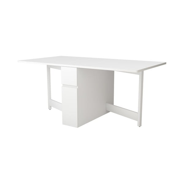 Tavolo multifunzionale pieghevole bianco Kungla - Woodman-image-3
