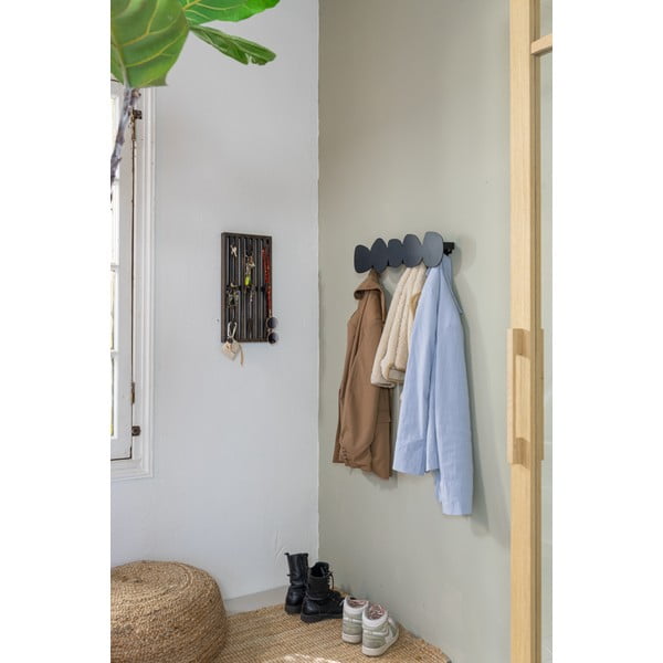 Attaccapanni da parete nero in metallo 58 cm Tumulo – Spinder Design-image-1