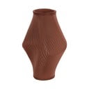 Vaso marrone in poliresina (altezza totale 30 cm) Twisted Rib – PT LIVING