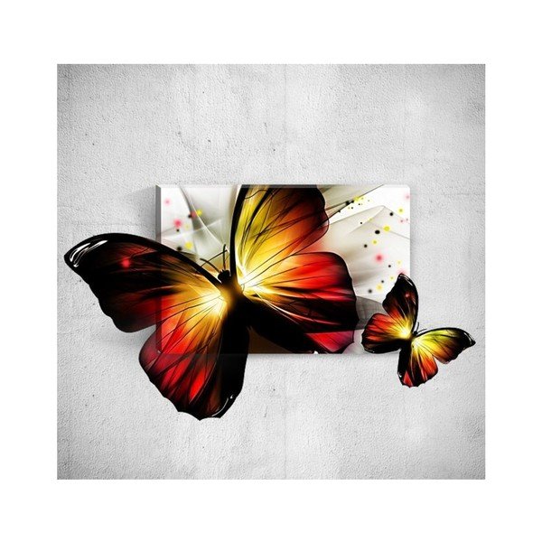 Pittura murale 3D Butterfly, 40 x 60 cm - Mosticx