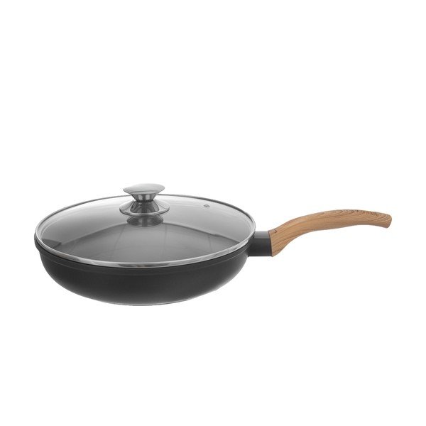 Padella in alluminio con coperchio Legno, ø 28 cm Grande - Orion