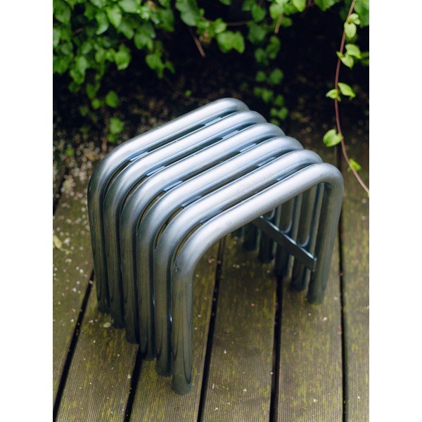 Sedia da esterno argentata in metallo Nokk – noo.ma-image-2