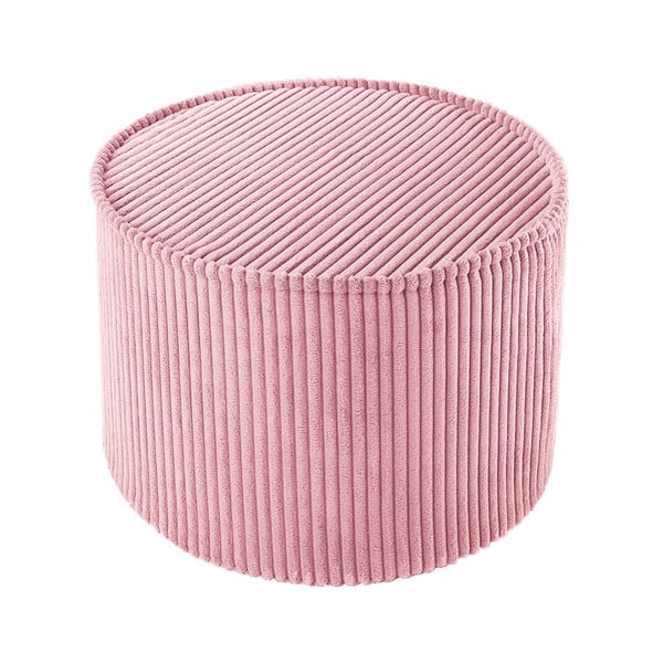 Pouf per bambini rosa con rivestimento in velluto a coste – Wigiwama