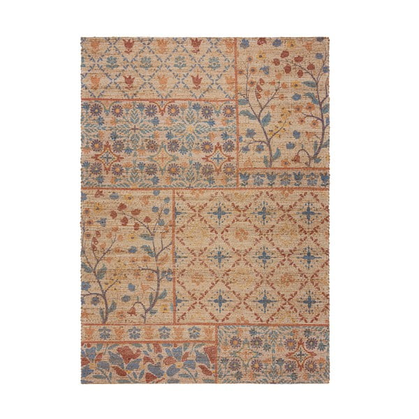 Tappeto tessuto a mano in juta in colore naturale 160x230 cm Taylor Patchwork - Flair Rugs