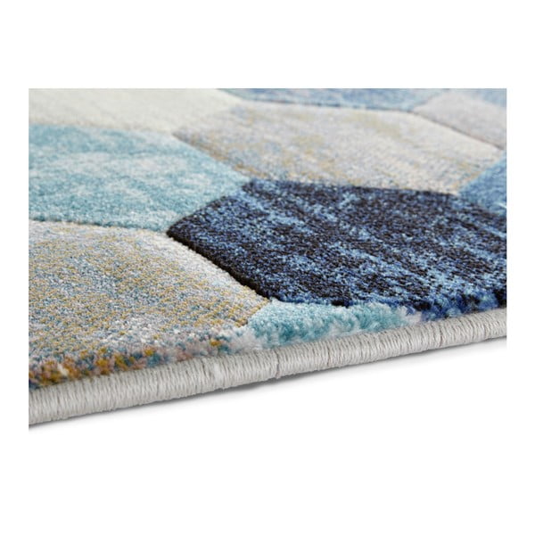 Tappeto blu e crema Arty Manosque, 200 x 290 cm - Elle Decoration-image-3