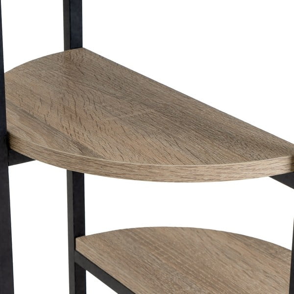 Scaffale nero effetto rovere naturale 40x80 cm - Casa Selección-image-1