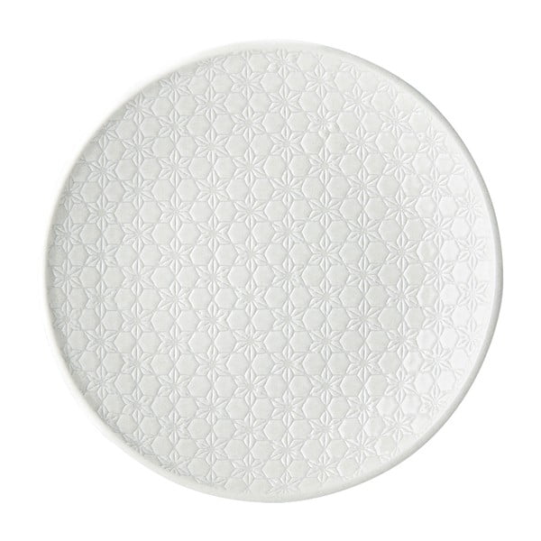 Piatto in ceramica bianca Star, ø 25 cm White Star - MIJ