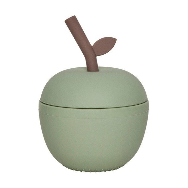 Tazza per bambini verde in silicone Apple – OYOY Mini