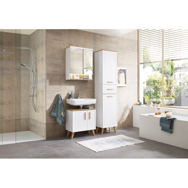 Mobile per bagno bianco 184x45 cm Quickset 383 – Pelipal-image-1