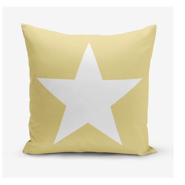 Federa gialla Stelle, 45 x 45 cm - Minimalist Cushion Covers