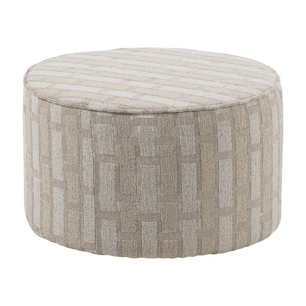 Poggiapiedi beige con rivestimento in ciniglia Sarli – WOOOD