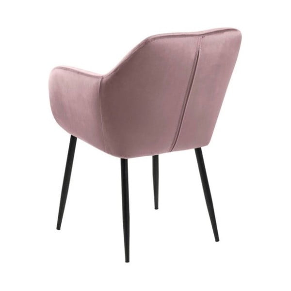 Sedia da pranzo rosa in imbottito Emilia – Actona-image-3