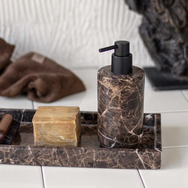 Dispenser di sapone in marmo marrone 200 ml Marble - Mette Ditmer Denmark-image-2