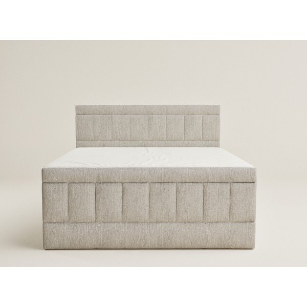 Letto boxspring beige con contenitore 160x200 cm Caya – Maison de Rêve-image-2