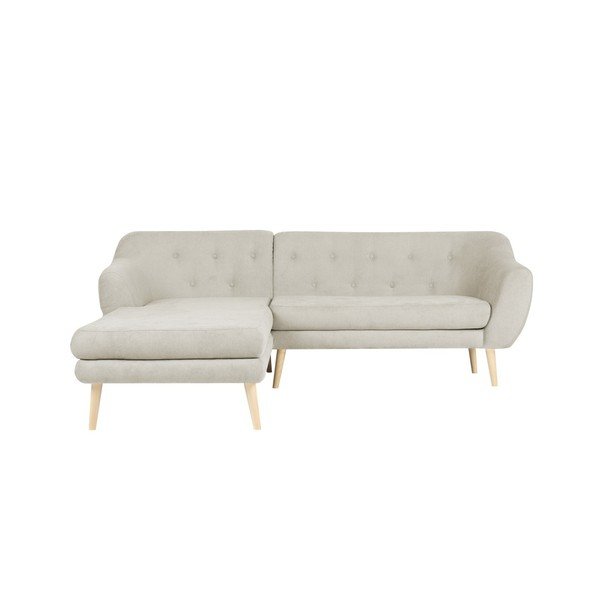 Divano beige con lettino laterale sinistro Sicile - Mazzini Sofas