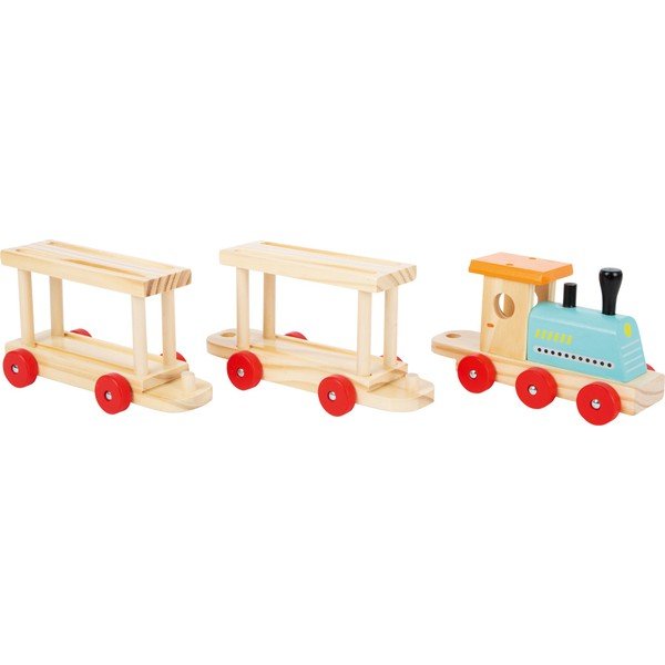 Treno a motore con automobili - Legler-image-3