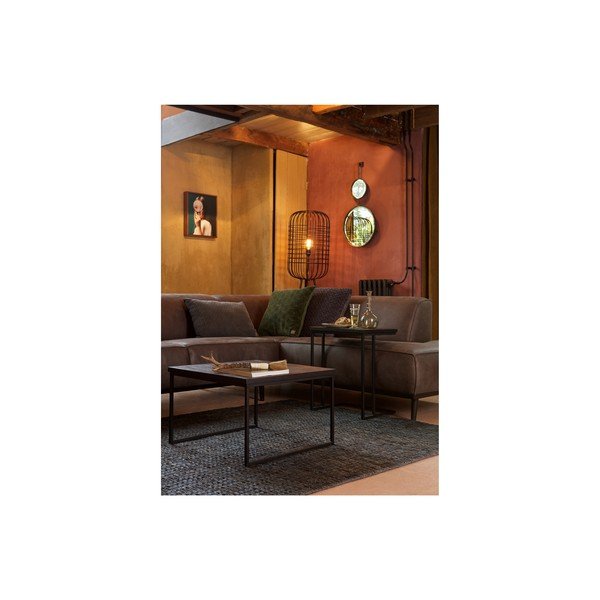 Tavolino nero con piano in teak riciclato Shape Sharing - BePureHome-image-3