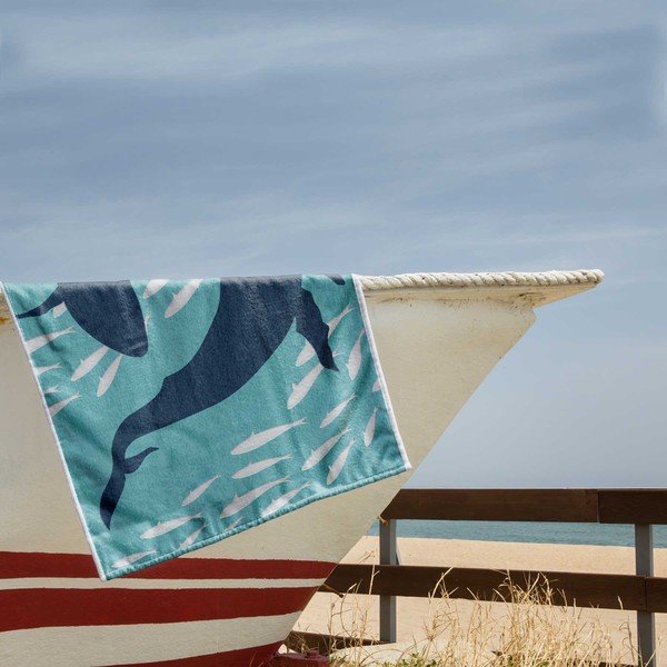 Telo mare blu 90x180 cm Dolphin - DecoKing-image-1
