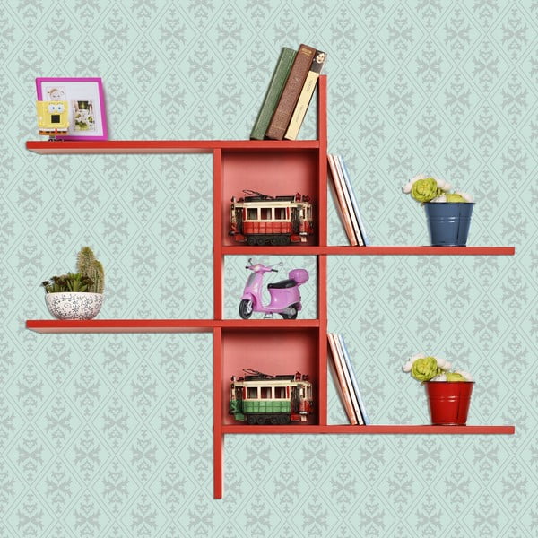 Mensola rossa 100 cm Cross - Kalune Design-image-1