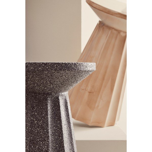 Tavolino da salotto rotondo grigio in acciaio ø 30 cm Adelya – Yes Everyday-image-3