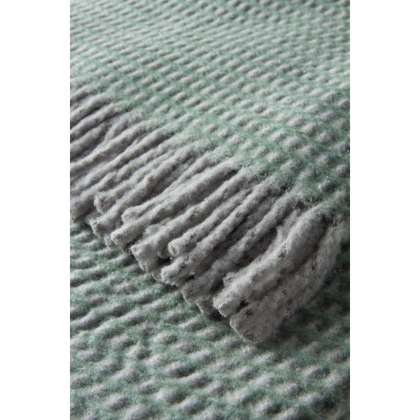 Coperta verde in misto cotone 140x180 cm Uniwaffle – Euromant-image-1