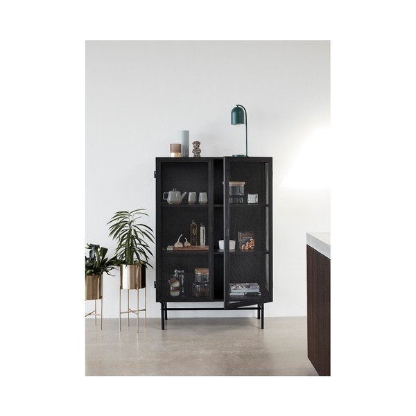 Vetrina nera Enok, lunghezza 100 cm - Hübsch-image-1