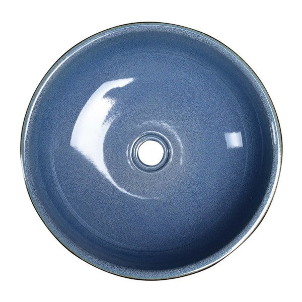 Lavabo rotondo blu/grigio in ceramica ø 41 cm Priori – Sapho-image-2