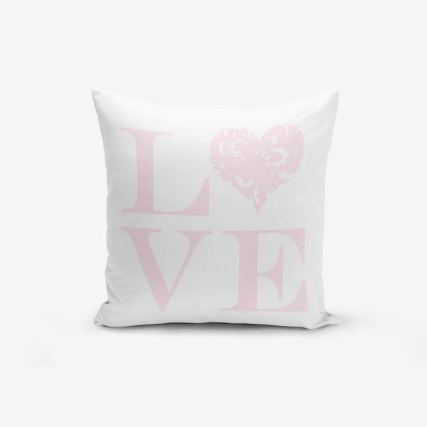 Federa in misto cotone Love Pink, 45 x 45 cm - Minimalist Cushion Covers