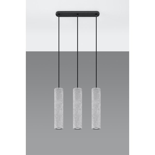 Lampadario grigio in calcestruzzo Fadre – Sollux-image-3